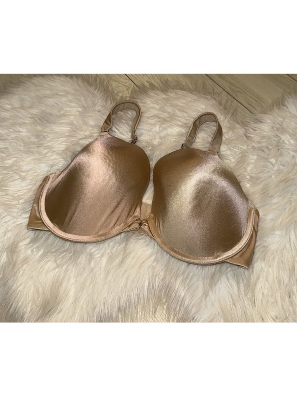Lilyette 0812 Custom Lift Uplifting Bra Lined Underwire Womens 38DD Beige